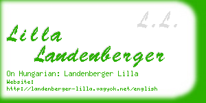 lilla landenberger business card